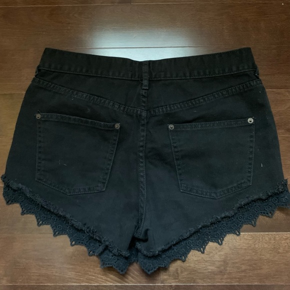 Free People Black Jean Shorts - Picture 3 of 5